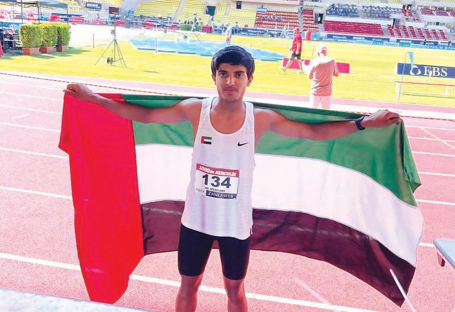 UAE's Musabbi makes history, wins gold in 1000m youth race at Diamond League