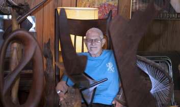 Former teacher is staging his first art exhibition — at age 90