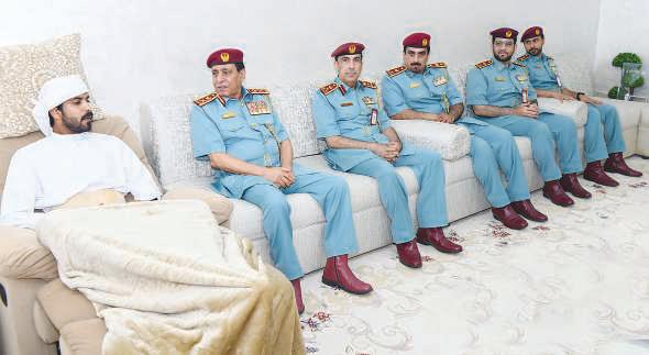 RAK Police chief visits injured patrol driver
