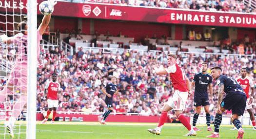 Arsenal coach Arteta hails Gyokeres after debut goal against Bilbao