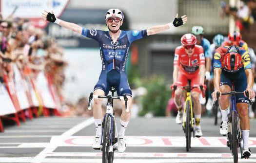 Gaudu wins Vuelta a Espana's third stage as Vingegaard retains red jersey