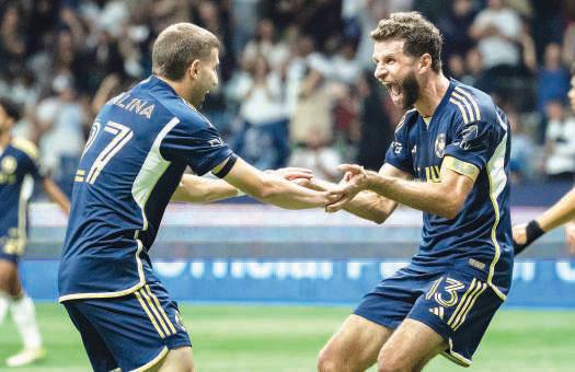 Muller scores hat-trick as Whitecaps clinch a playoff spot with win over Union