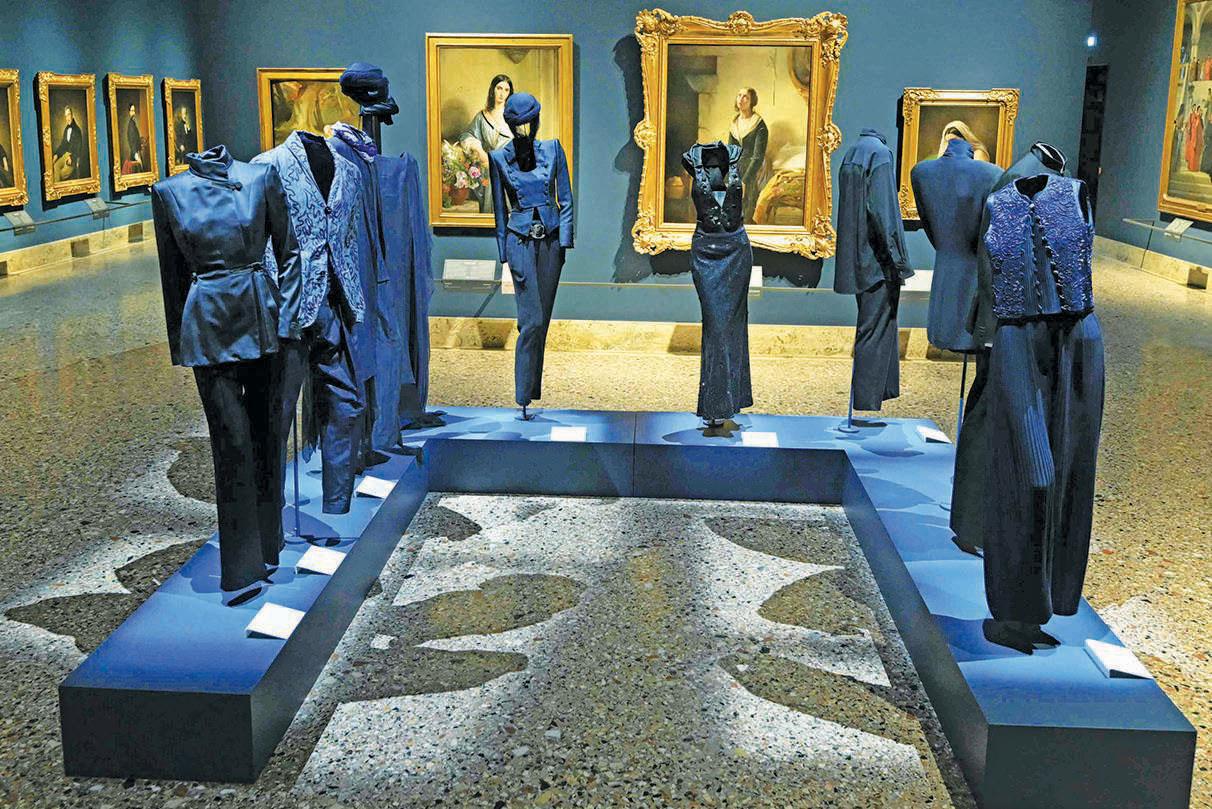 Giorgio Armani creations interplay with Italian masterpieces at Milan exhibition