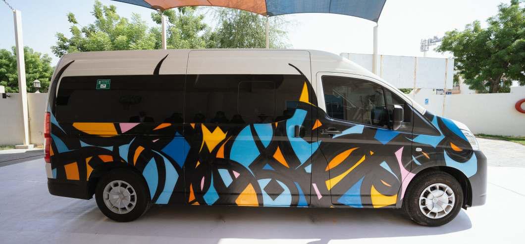 Art be a Part, SNF artists, eL Seed make school bus an inclusive canvas