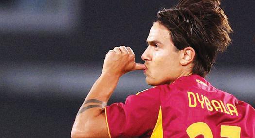 Dybala ends league goal drought, lifts Roma to summit with Sassuolo romp