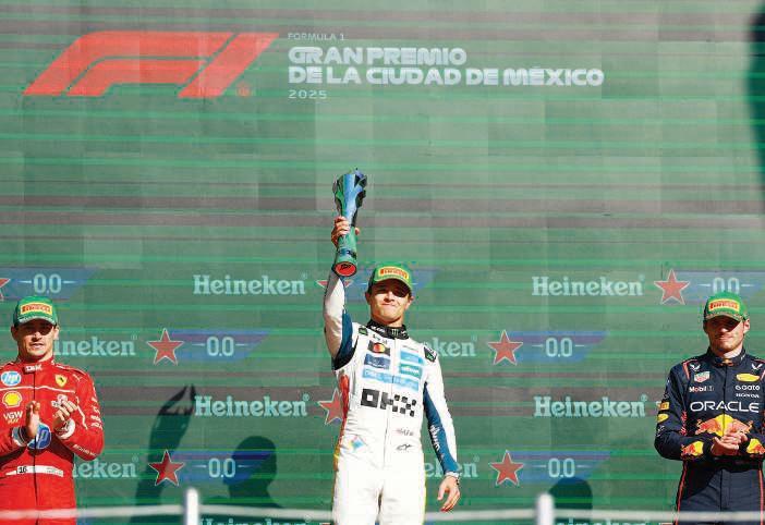 Calm Norris plans to stay relaxed after taking lead in F1 title race