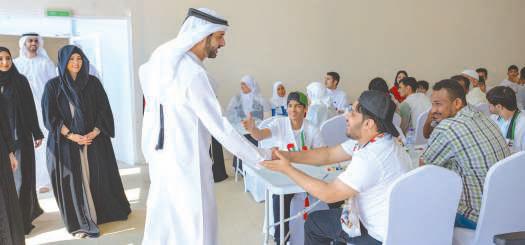 Hamdan joins special needs people for art celebration