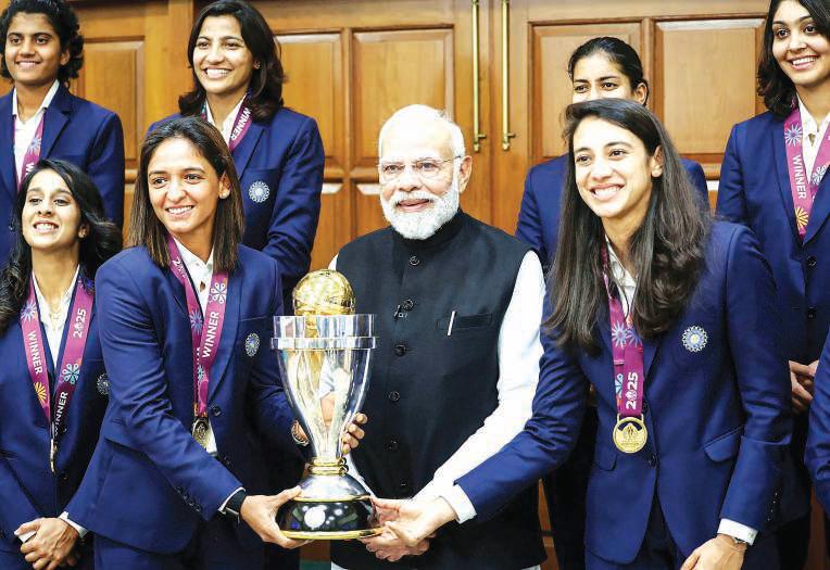 PM Modi meets Women's ODI World Cup winning Indian team