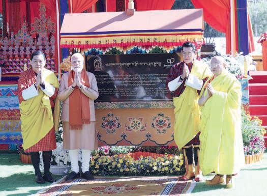 Modi and Bhutan king open 'Wheel of Time'