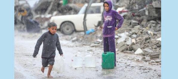 First winter rain adds to woes of Gazans