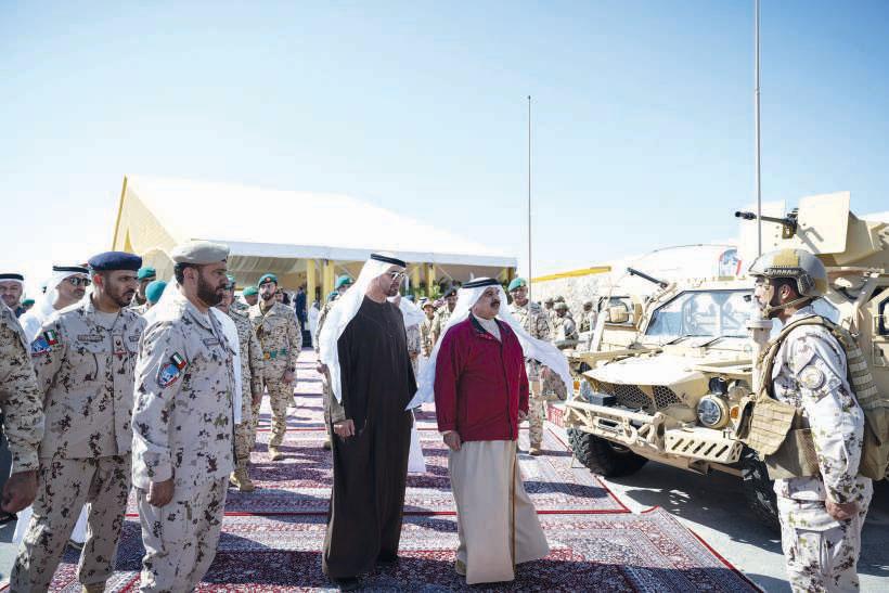 Mohamed, Hamad witness UAE-Bahrain joint army drill