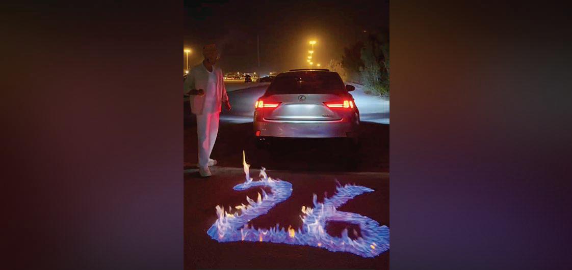 Man arrested for street fire birthday stunt
