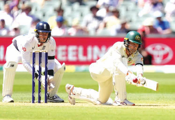 Carey hits ton to give Australia upper hand in third Ashes Test