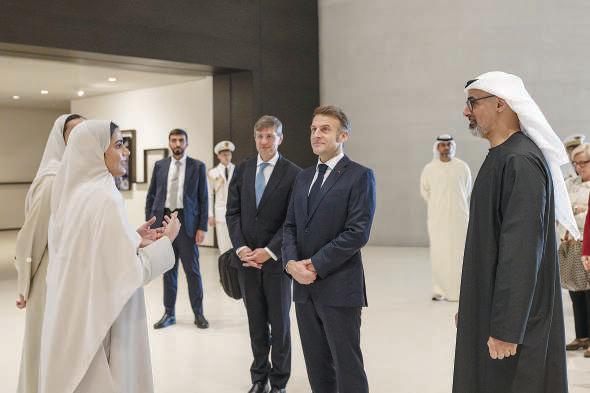 French president visits Zayed National Museum