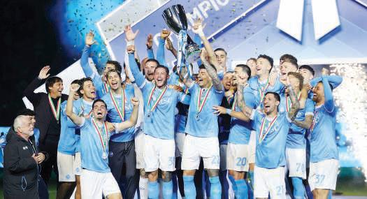 Neres nets brace as Napoli beat Bologna to lift Italian Super Cup