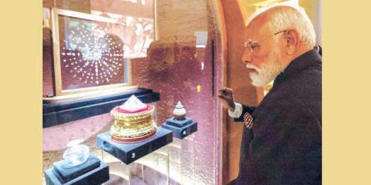 PM highlights India's link with Buddhism