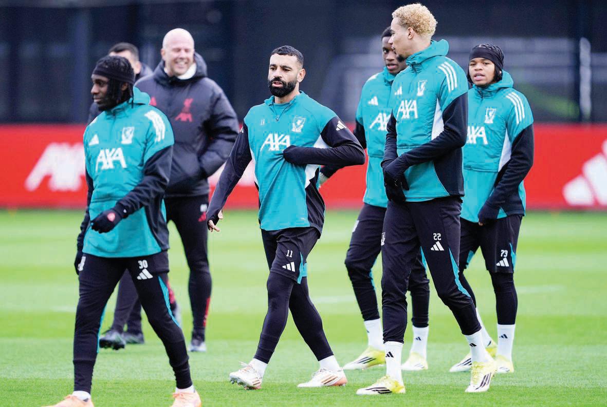 Boost for Reds as Salah returns to training ahead of CL clash