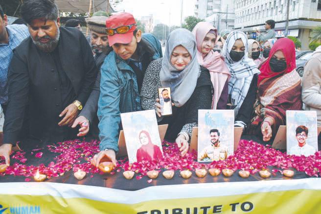 HRC, JI seek justice for Gul Plaza fire victims