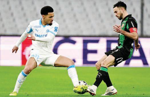 Nwaneri scores on Marseille debut as Lens lose top spot, Monaco held