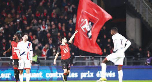 French League leaders PSG fall to surprise 3-1 defeat at Rennes
