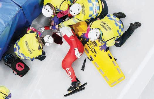 Sellier in hospital after rival’s blade slices her face at Winter Olympics