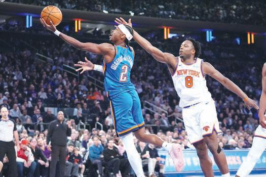 Gilgeous-Alexander rules over Knicks in Thunder win, Hornets triumph
