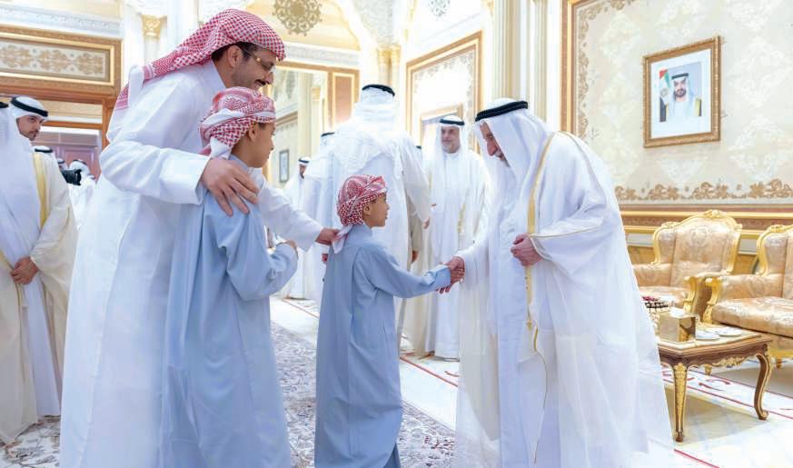 Sharjah Ruler receives Eid Al-Fitr well-wishers
