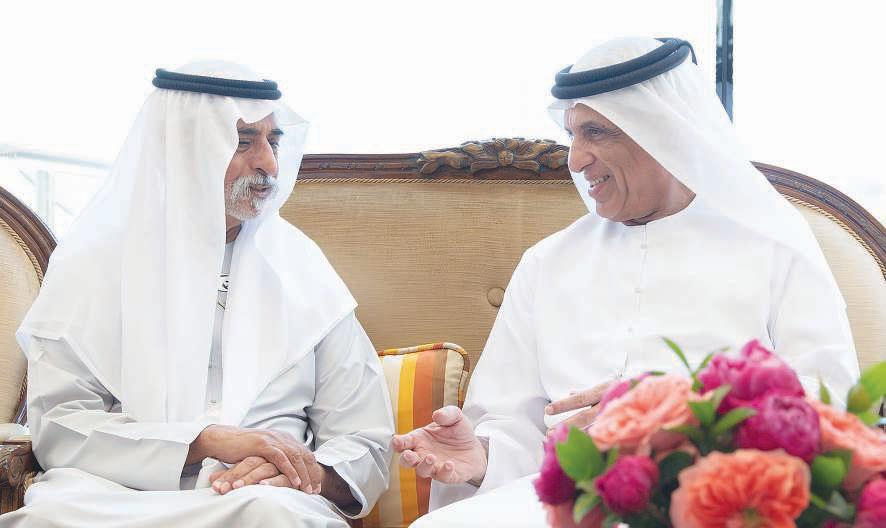 Sheikh Saud praises Nahyan’s support for national initiatives
