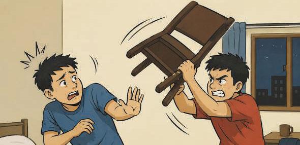 Man assaulted by roommate in noise row