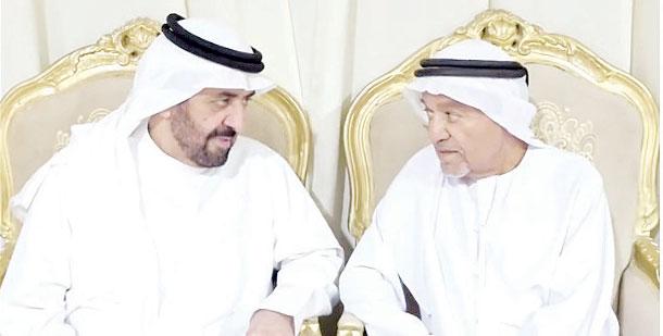 عصام بن صقر يعزي في وفاة علياء جمعة عبد الله