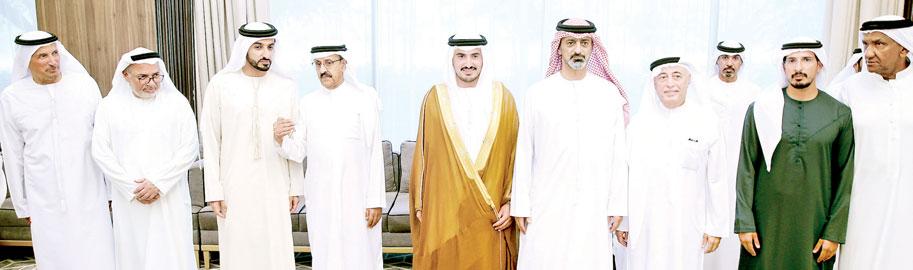 عبدالله بن سالم وعمار بن حميد يحضران أفراح الفلاسي والحبروش