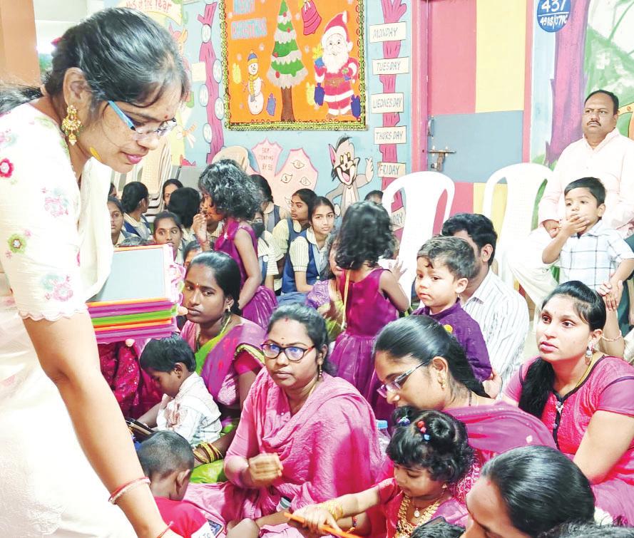 హస్తినాపురం గౌతమ్ మోడల్ స్కూల్లో ఆధ్వర్యంలో 50 మంది చిన్నారులకు అక్షరాభ్యాసం
