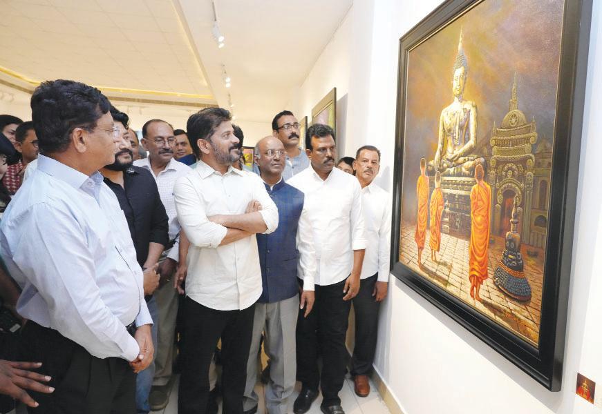పెయింటింగ్ ఎగ్జిబిషన్ ను ప్రారంభించిన సీఎం రేవంత్