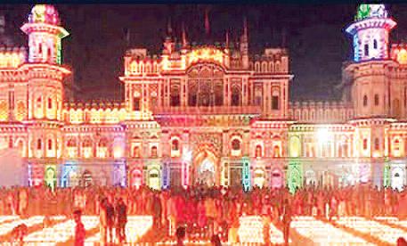 राम मंदिर की वर्षगांठ पर, सवा लाख दीपों से जगमगाया जनकपुर