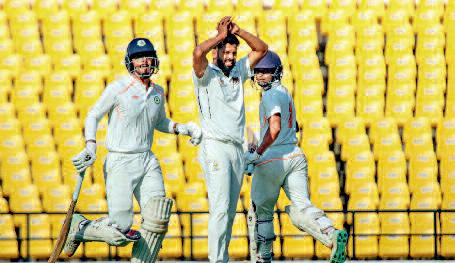 मालेवार और शोरे की फिफ्टी विदर्भ के 5 विकेट पर 308 रन