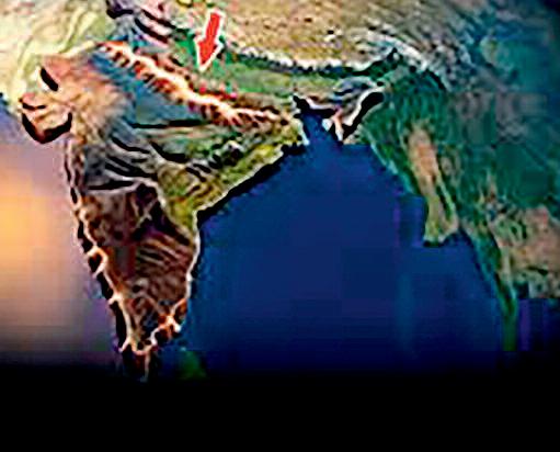 भारतीय महाद्वीप के दो हिस्सों में टूटने का खतरा