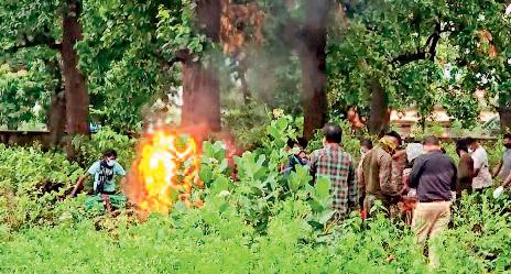 नक्सल चीफ बसवराजु समेत 8 नक्सलियों का नारायणपुर में किया गया अंतिम संस्कार