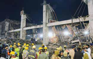 Under-construction building collapses in Kannauj station