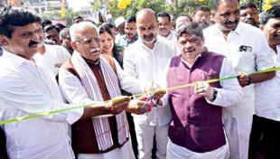 Khattar inaugurates development projects worth Rs 1,117 cr in Telangana