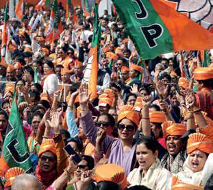 Delhi's historic Ramlila Maidan turns saffron