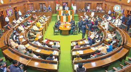 AAP, BJP spar over Ambedkar portrait, CAG report; Atishi, 20 other MLAs suspended