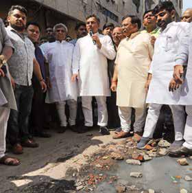 PWD minister Parvesh Verma inspects drainage projects