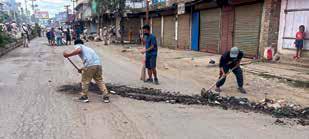 Brooms, not bars: Manipur Police's new way of punishing protesters for creating disorder