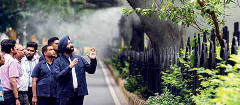 Delhi govt deploys high-tech automatic misting systems to combat air pollution