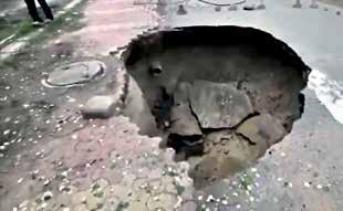 Road collapses in Noida Sector 100