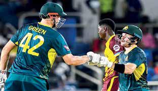 Green, Inglis Lead Australia to 4-0 Lead in T20 Series Against Windies