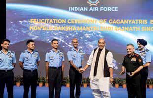 Rajnath Singh Calls 'Gaganyatris' Pioneers of India's Aspirations