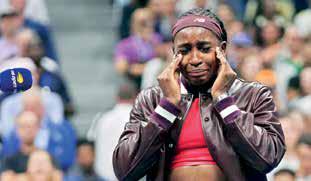 Words of wisdom from Biles fuels teary Gauff's victory