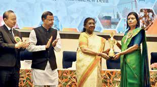 President Honours A Manimekhalai for Outstanding Women Leadership