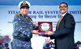 Titagarh Rail Systems Ltd launches third Diving Support Craft for Indian Navy